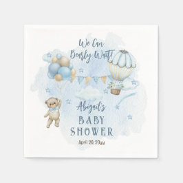 ベビーバルーズボーイバーリーベイビーシャワー待ち スタンダードカクテルナプキン