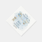 ベビーバルーズボーイバーリーベイビーシャワー待ち スタンダードカクテルナプキン (角)