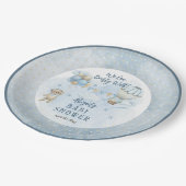 ベビーバルーズボーイバーリーベイビーシャワー待ち ペーパープレート (アングル)