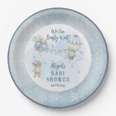 ベビーバルーズボーイバーリーベイビーシャワー待ち ペーパープレート (正面)