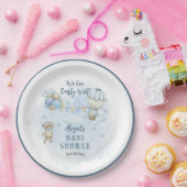 ベビーバルーズボーイバーリーベイビーシャワー待ち ペーパープレート (パーティー)