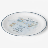 ベビーバルーズボーイバーリーベイビーシャワー待ち ペーパープレート (アングル)