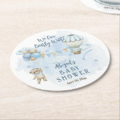 ベビーバルーズボーイバーリーベイビーシャワー待ち ラウンドペーパーコースター (アングル)