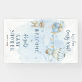 ベビーバルーズボーイバーリーベイビーシャワー待ち 横断幕 (横)