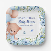 ベビーバルーベリーベイビーバルーベビーシャワー待ち ペーパープレート (正面)