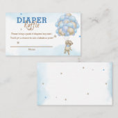 ベビーバルーンベビーシャワーおむつラッフル エンクロージャーカード (正面/裏面)