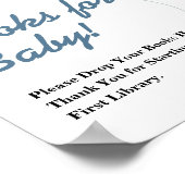 ベビーバルーンユーカリ赤ちゃんシャワー標識用の本 ポスター (角)