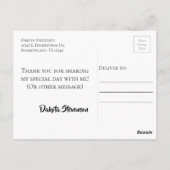 ベビーバルーン |シルバーユニセックスシャワーまたはリビール ポストカード (裏面)