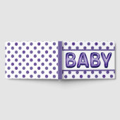 ベビーバルーン |紫王室の紫の赤ちゃんシャワー ゲストブック (全面)