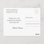 ベビーバルーン |紫王室の紫の赤ちゃんシャワー ポストカード (裏面)