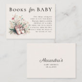 ベビーバレリーナシューズピンク野草用の本 エンクロージャーカード (正面/裏面)