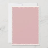 ベビーバレリーナシューズ山花かわいい女の子シャワー 招待状 (裏面)