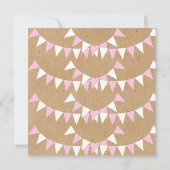 ベビーバンティンピンクバプテスマ《キリスト教》洗礼式や命名式招待状 招待状 (裏面)