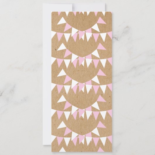 ベビーバンティンピンクバプテスマ《キリスト教》洗礼式や命名式招待状 招待状 (裏面)