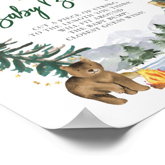 ベビーバンプの赤ちゃんシャワー記号を測定する ポスター (角)