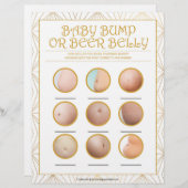 ベビーバンプまたはビールベリー[ゴールデンライン] レターヘッド (正面/裏面)