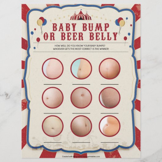 ベビーバンプまたはビールベリー[サーカステーマ] レターヘッド (正面)