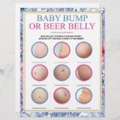 ベビーバンプまたはビールベリー[フローラ水色] レターヘッド (正面/裏面)