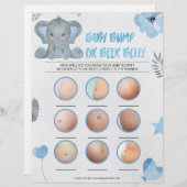 ベビーバンプまたはビールベリー[ベビーゾウ[青] レターヘッド (正面/裏面)