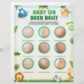 ベビーバンプまたはビール腹[動物テーマ] レターヘッド (正面/裏面)