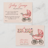 ベビーバンプゲームベビーキャリッジ推測moms腹サイズ エンクロージャーカード (正面/裏面)