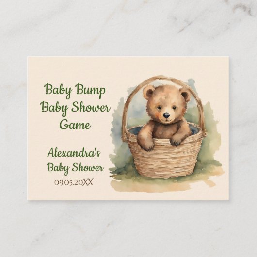 ベビーバンプゲーム推測ベリーサイズ男女兼用 エンクロージャーカード (裏面)