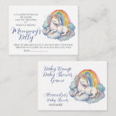 ベビーバンプゲーム推測ママの腹のサイズのユニコーン エンクロージャーカード (正面/裏面)