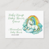 ベビーバンプゲーム推測ママの腹のサイズユニセックス エンクロージャーカード (裏面)