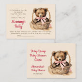 ベビーバンプゲーム推測ママの腹のサイズ エンクロージャーカード (正面/裏面)