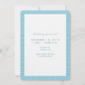 ベビーバンプフォト男の赤ちゃんシャワー 招待状 (裏面)