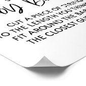 ベビーバンプベイビーシャワーゲームのサインを測定する ポスター (角)