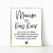 ベビーバンプベイビーシャワーゲームのサインを測定する ポスター