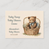 ベビーバンプベビーシャワーゲーム推測ベリーサイズ エンクロージャーカード (裏面)