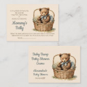 ベビーバンプベビーシャワーゲーム推測ベリーサイズ エンクロージャーカード (正面/裏面)