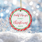 ベビーバンプ初めてのクリスマス赤緑 セラミックオーナメント