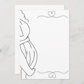 ベビーバンプ妊娠ノートカード 招待状 (正面/裏面)