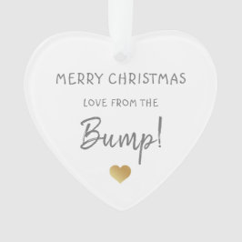 ベビーバンプ金ゴールドハートからの陽気なクリスマス オーナメント
