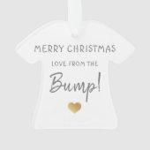 ベビーバンプ金ゴールドハートからの陽気なクリスマス オーナメント (裏面)