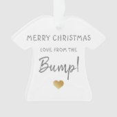 ベビーバンプ金ゴールドハートからの陽気なクリスマス オーナメント (正面)