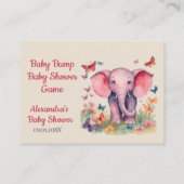 ベビーバンプ ベビーシャワーゲーム お母さんの腹の大きさを当てよう エンクロージャーカード (裏面)