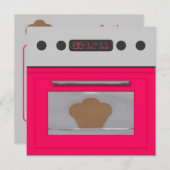 ベビーバンレシピ招待状（ピンク） 招待状 (正面/裏面)