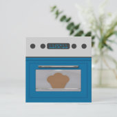 ベビーバンレシピ招待状（青） 招待状 (スタンド正面)