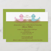ベビーバーズツインズベビーシャワー招待状 招待状 (正面/裏面)