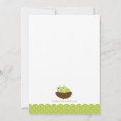 ベビーバーズネストツインズベビーシャワー招待状 招待状 (裏面)