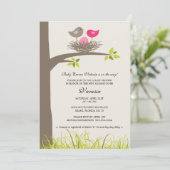 ベビーバードズネストベビーガールシャワー 招待状 (スタンド正面)