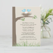 ベビーバードズネスト – ゲイカップル赤ちゃんシャワー 招待状 (スタンド正面)