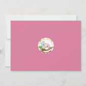 ベビーバードネストベビーシャワー招待状ガールファミリー 招待状 (裏面)