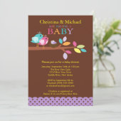 ベビーバードネストベビーシャワー招待状 招待状 (スタンド正面)