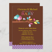 ベビーバードネストベビーシャワー招待状 招待状 (正面/裏面)