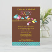 ベビーバードネストボーイベビーシャワー招待状 招待状 (スタンド正面)